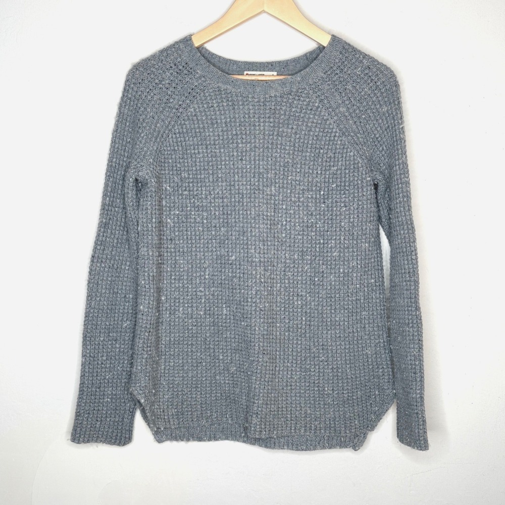Marine Layer Sweater Womens S Blue Gray Waffle Knit Cotton Wool Blend Coastal